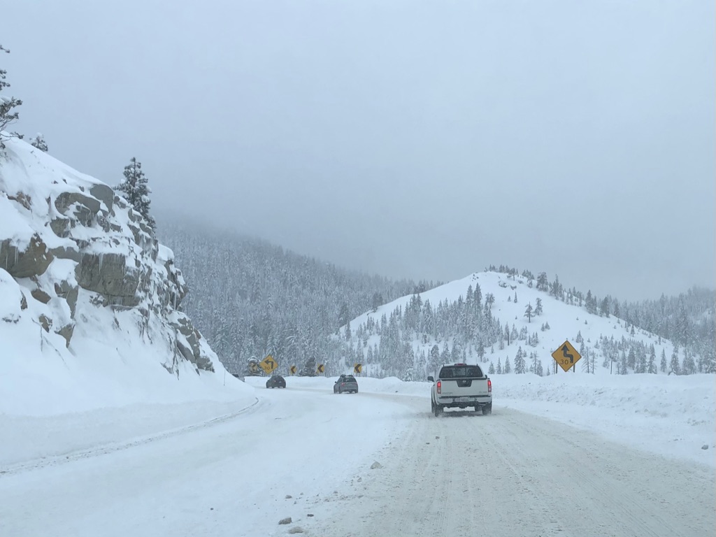 Snowy driving